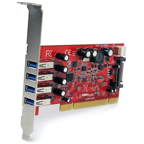 Scheda Pci con 4 porte USB 3.0 SuperSpeed con alimentazione SATA / SP4 - Foto 2