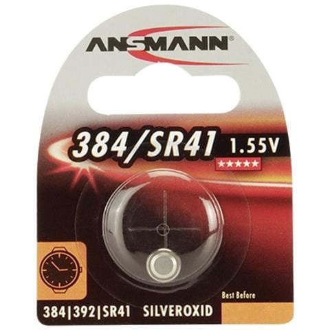 Batteria SR41 per Orologio Argento Ossido D 34 mAh 1.55 V 1516-0020 - Foto 1