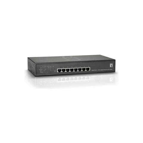 Ethernet Switch GEP-0812 8 Porte - 4 x POE+ - 4 x RJ-45 - 10/100/1000Base-T - Desktop, Rack-Montabile - Foto 3