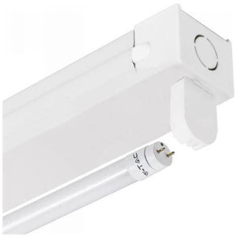 Plafoniera Per Tubo Neon Led T8 60 Cm Singola Vt-16010 6052 - Foto 1