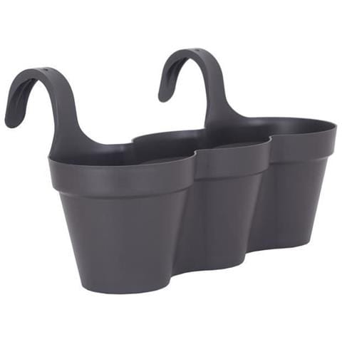 Vaso Per Fiori Per Balcone Capri Individ - 30,5 X 54 X H 28 Cm - 11 L - Grigio Antracite - Foto 1