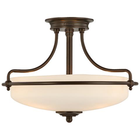 Quoizel Qz / griffin / fspn Luce Di Soffitto Con Rivolto Verso L'alto, Di Bronzo, 43.2 X 43.2 X 30.5 Cm - Foto 5