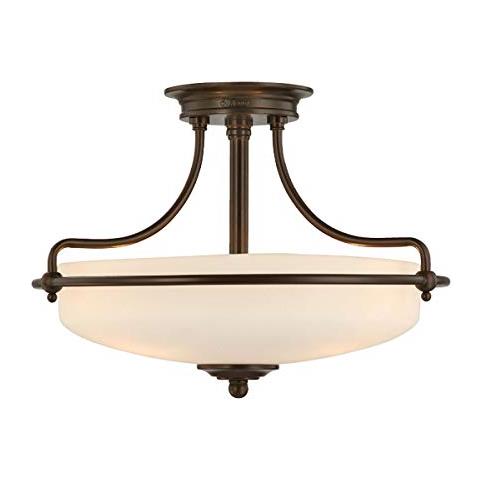 Quoizel Qz / griffin / fspn Luce Di Soffitto Con Rivolto Verso L'alto, Di Bronzo, 43.2 X 43.2 X 30.5 Cm - Foto 1