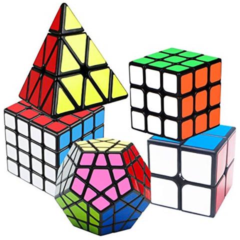 Speed ? ? cube Set Rubix Cube Set Magic Cube 2x2 3x3 4x4 Pyraminx Pyramid Megaminx Puzzle Cube Giocattolo Regalo Per Bambini Adulti Confezione Da 5 - Foto 1