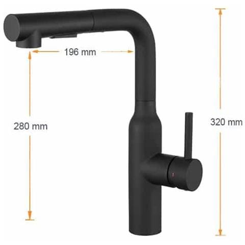 Miscelatore da Cucina MGKC0240 con Canna Girevole a 360° Colore Nero Matt - Foto 2