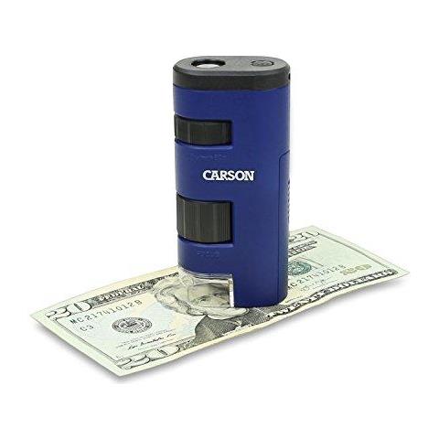 Pocket Micro Led Illuminato 20x-60x Microscopio Con Asferico Lens System - Blu - Foto 2