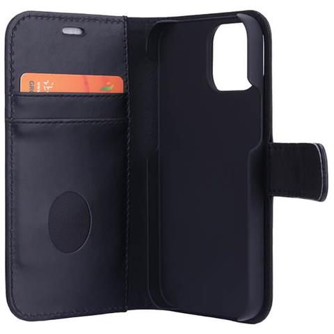 Custodia Per Cellulare Con Protezione Dalle Radiazioni Custodia Magnetica In Pelle Per Iphone 13 Mini 2in1 Rfid Nera - Foto 2