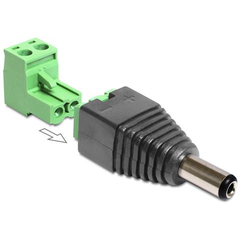 65422 DC 2.1 x 5.5 mm 2p Nero, Verde cavo di interfaccia e adattatore - Foto 2