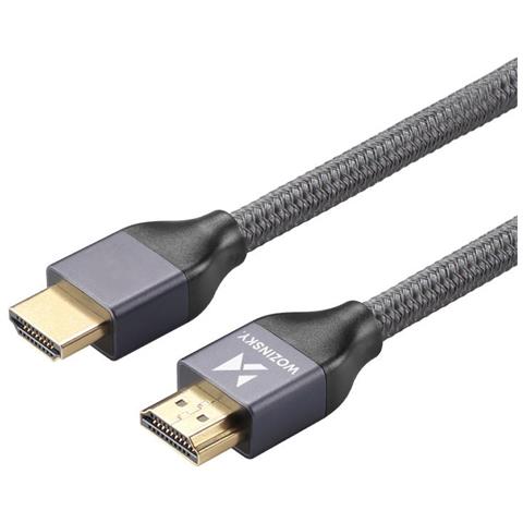 Cavo Hdmi 2.1 8k 60 Hz 48 Gbps / 4k 120 Hz / 2k 144 Hz 1 M Argento (whdmi-10) - Foto 8