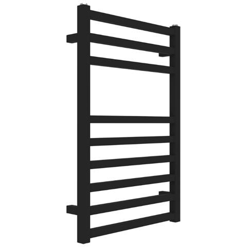 Termoarredo Bagno Scaldasalviette Acciaio Radiatore Calorifero Termosifone Cromo Cromato *** Finitura- : Nero, Misure : H1800xl500xi470 Mm - Foto 2