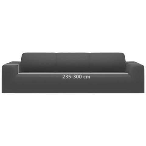 Fodera Elasticizzata Divano 4 Posti Jersey Poliestere Antracite - Foto 11