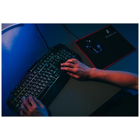 48825 tastiera Mouse incluso Gaming USB QWERTZ Tedesco Nero - Foto 2