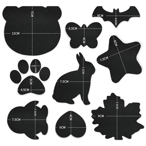 Toppa Di Riparazione Autoadesiva In Pelle 1 Foglio 9 Pezzi Rosa - Foto 2