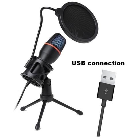 Ac-02 Microfono Live Gaming Per Pc Da Terra A Condesatore Con Diaframma M Led Usb - Foto 2
