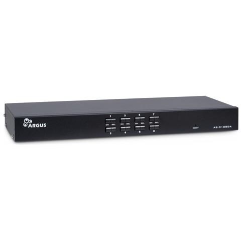 AS-9108DA switch per keyboard-video-mouse (kvm) Montaggio rack Nero - Foto 1