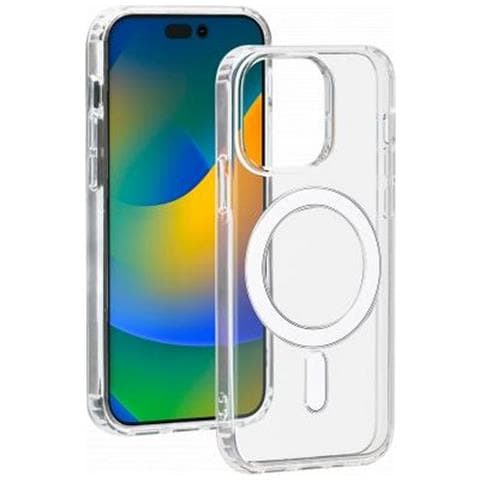 Cover Compatibile Ibrida Magsafe Per Iphone 15 Pro, Trasparente - Foto 1