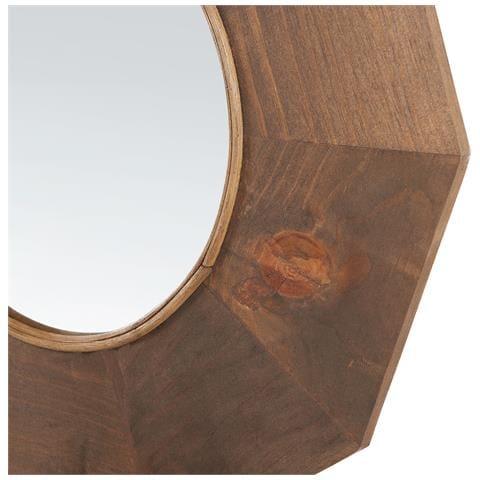 Specchio Asem 60 Cm 60 Cm Legno Di Pioppo Marrone - Foto 2