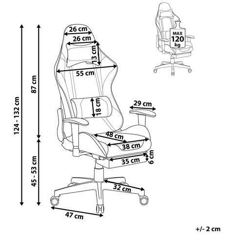 Sedia Da Gaming Victory Pelle Sintetica Nero - Foto 2