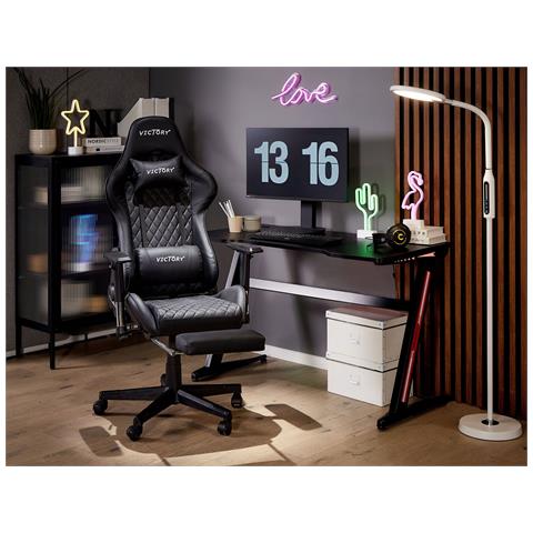 Sedia Da Gaming Victory Pelle Sintetica Nero - Foto 1