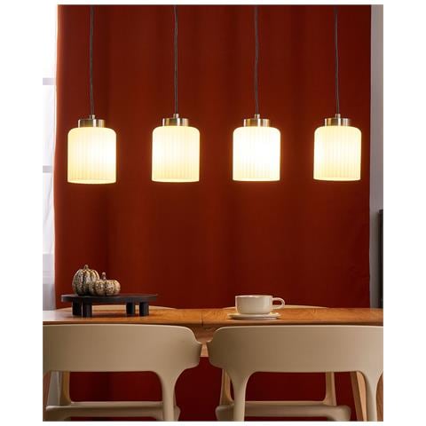 Lampadario Caudelo Metallo Nero/bianco - Foto 8