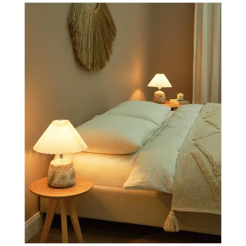 Set Di 2 Lampade Da Tavolo Zeyi Ceramica Bianco - Foto 1