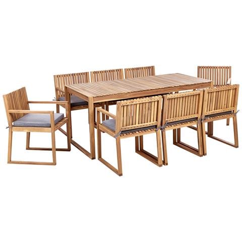 Set Da Pranzo Legno Massiccio Grigio Sassari Ii - Foto 2