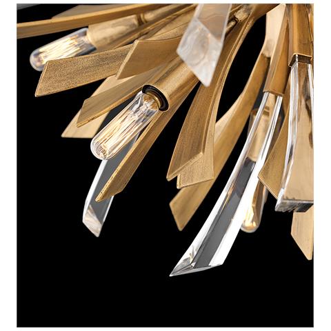 Lampadario Industrial Nordico Vida Acciaio Oro Brunito 9 Luci E14 - Foto 4