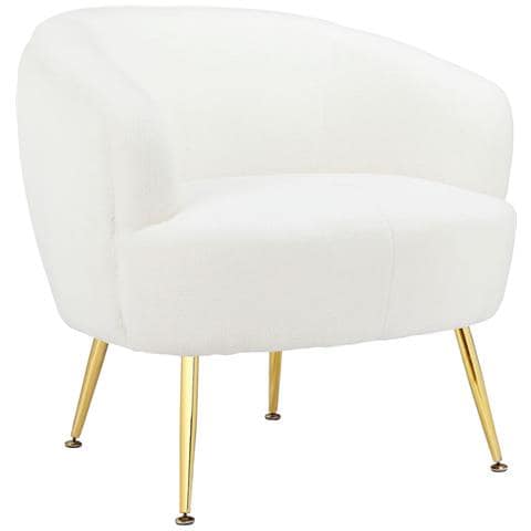 Paloma Sedia Accento In Orsacchiotto Bianco - Foto 1