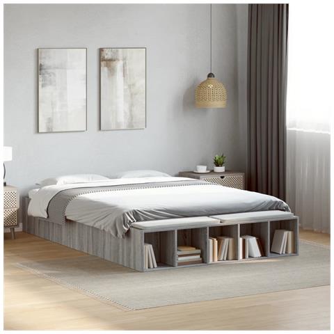 Giroletto Grigio Sonoma 140x190 Cm In Legno Multistrato - Foto 1