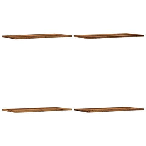 Mensole A Parete 4 Pz Legno Antico 60x30x1,5 Cm In Truciolato - Foto 2