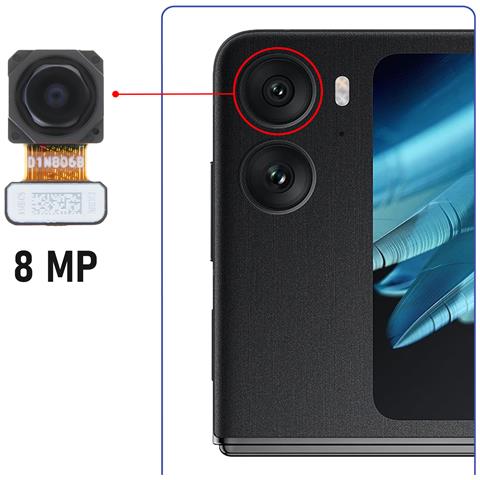 Fotocamera Ultra Grandangolo 8mp Per Oppo Find N2 Flip - Foto 2