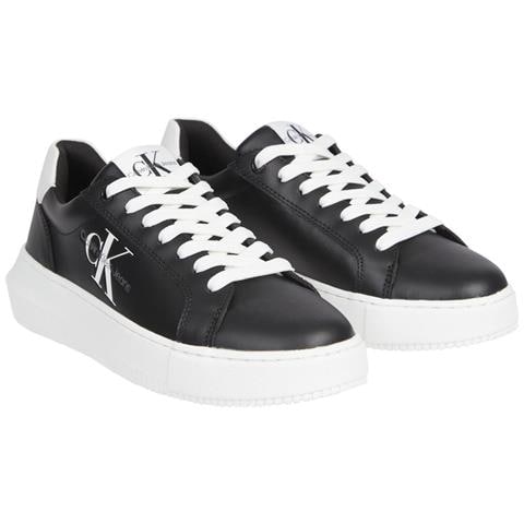 Chunky Cupsole Laceup Leisure Trainers Sneakers Pelle Scarpe Donna Nero Eu 41, Yw0yw00823 Bds - Foto 1