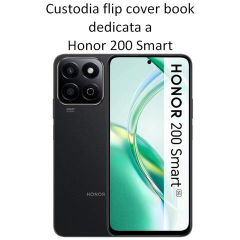 Smart Book Custodia A Libro Poket Flip Cover Case Per Honor X8b Blu - Foto 2
