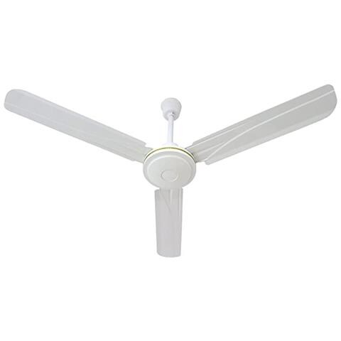 Ventilatore Da Soffitto Con 3 Pale, 5 Velocità, Diametro 120 Cm, 65 W Di Potenza, Comando Filare A Parete, Colore Bianco, Mf 2215as - Foto 1