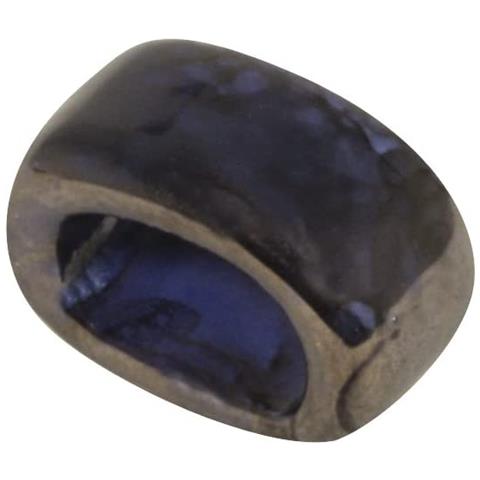 Perlina Forma Ovale In Ceramica Ø1,8cm - Colore Blu Notte - Foto 1