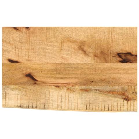 Piano Tavolo 60x40x3,8 Cm Bordi Vivi Legno Di Mango Grezzo - Foto 1