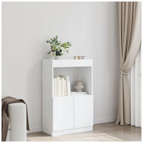 Credenza Bianca 63x33x100 Cm In Truciolato - Foto 3