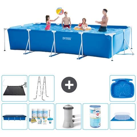 Piscina Fuori Terra - Rettangolo - 450x220x84 Cm - Blu - Include Accessori Coordinati A295 - Foto 1