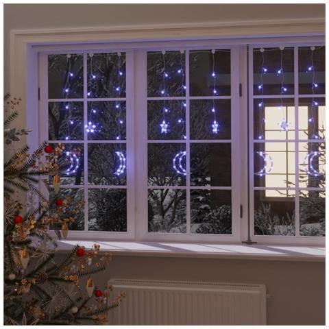 Lusso Casadino - Luci Fatate Stella E Luna Con Telecomando 138 Led Blu - Foto 7