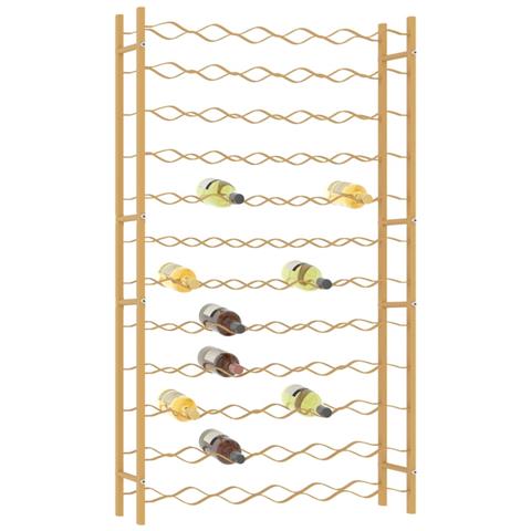 Portabottiglie Per 72 Bottiglie Metallo Oro - Foto 2