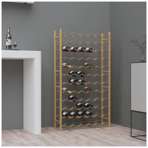 Portabottiglie Per 72 Bottiglie Metallo Oro - Foto 8