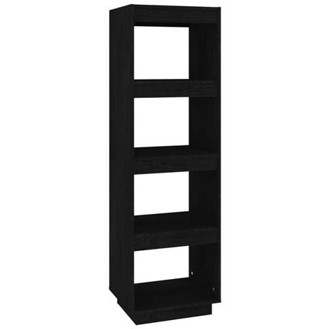 Libreria /divisorio Nero 40x35x135 Cm In Legno Massello Di Pino - Foto 1