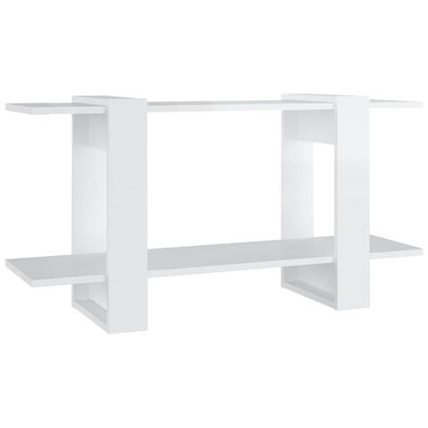 Lusso Casadino -  Libreria Bianco Lucido 100x30x51 Cm In Legno Multistrato - Foto 1