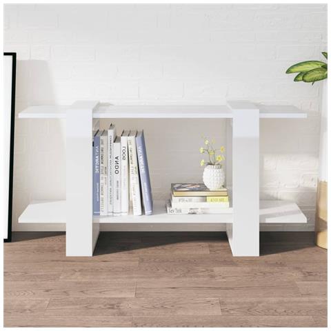 Lusso Casadino -  Libreria Bianco Lucido 100x30x51 Cm In Legno Multistrato - Foto 7