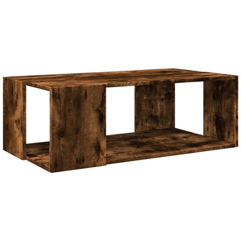 Tavolino Da Salotto Rovere Fumo 89,5x48x30 Cm Legno Multistrato - Foto 1