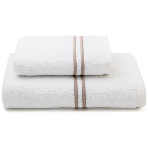 Asciugamano Con Ospite White Classic In Cotone Colore Bianco Misura Standard - Foto 2