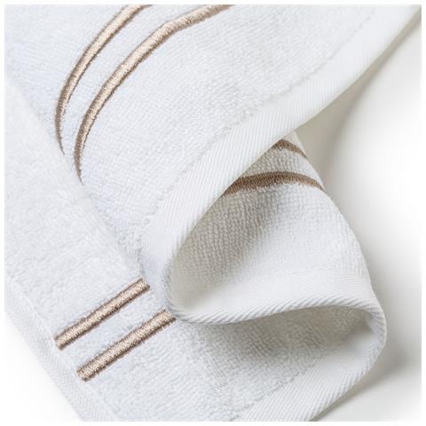 Asciugamano Con Ospite White Classic In Cotone Colore Bianco Misura Standard - Foto 3