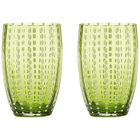 Zafferano Perle Bicchiere Colori Misti 2 - Vetro Colorato Soffiato A Bocca, 32 Cl, Lavorato A Mano - Set 6 Tumblers Artigianali Per Acqua O Cocktail - Foto 4