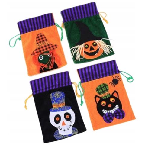 Borse Per Dolcetti A Tema Halloween Set Da 4 Pezzi - Foto 1