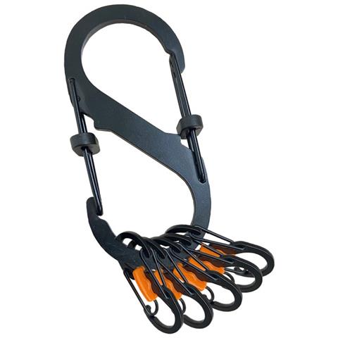 Set Di Moschettoni A Forma Di Otto Con Blocco Grande - Acciaio Inossidabile, Opzioni Multicolore Black - Foto 1